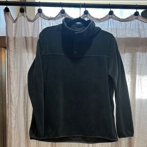 32 Degrees Men's Dark Gray Turtleneck fleece with snaps